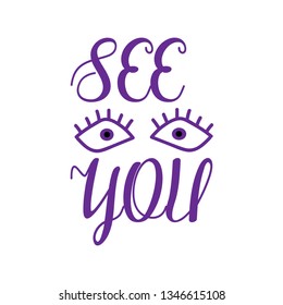 See You Text On White Background 