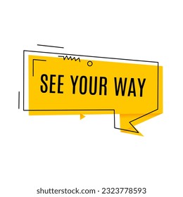 See your way. badge icon. Banner template design