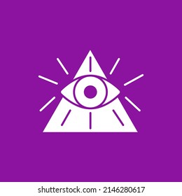  Seecrees glyph icon. Third eye.Fortune teller. Future predictions. Magical arts concept.Filled flat sign. Isolated silhouette vector illustration