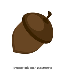 seed acorn autumn nature icon vector illustration design