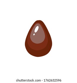 Seed avocado vector icon isolated on white background. For growing avocado. Simple cartoon illustration in flat minimalism style.