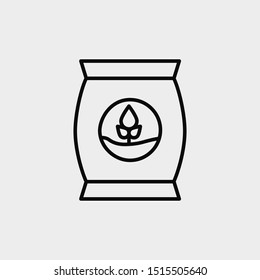 Seed bag, farm icon. New trendy seed bag vector symbol.