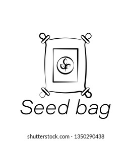 seed bag hand draw icon. Element of farming illustration icons. Signs and symbols can be used for web, logo, mobile app, UI, UX