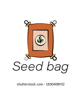 seed bag hand draw icon. Element of farming illustration icons. Signs and symbols can be used for web, logo, mobile app, UI, UX
