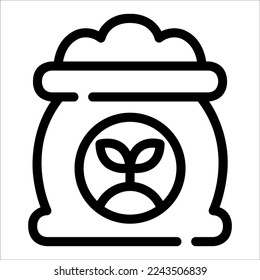 Seed Bag Icon, Seed Logo, Ecology Symbol.