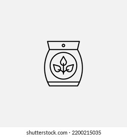 Seed Bag Icon Sign Vector,Symbol, Logo Illustration For Web And Mobile