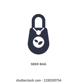 seed bag icon. Simple element illustration from agriculture concept. seed bag editable symbol design on white background. Can be use for web and mobile.