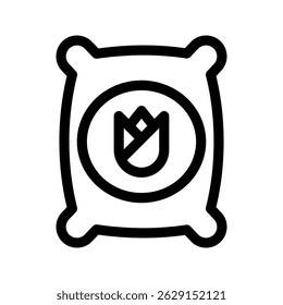 Seed Bag Icon Vector Symbol Design Illustration