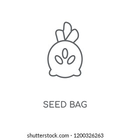 Seed bag linear icon. Seed bag concept stroke symbol design. Thin graphic elements vector illustration, outline pattern on a white background, eps 10.