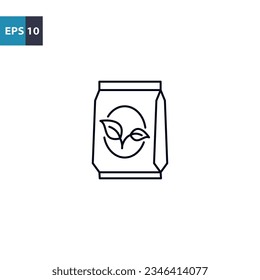 Seed bag outline icon Vector illustration