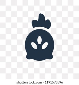 Seed bag vector icon isolated on transparent background, Seed bag transparency concept can be used web and mobile