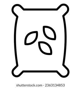 Seed bag Vector Icon, Lineal style icon, from Agriculture icons collection, isolated on white Background.