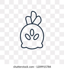 Seed bag vector outline icon isolated on transparent background, high quality linear Seed bag transparency concept can be used web and mobile