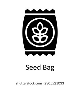 Seed Bag  vector    Solid Icon Design illustration. Agriculture  Symbol on White background EPS 10 File