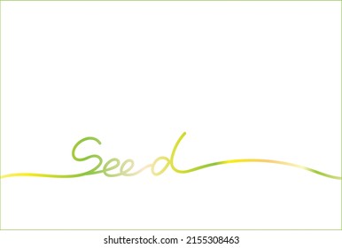 seed calligraphic design calligraphy  Vector Illustration