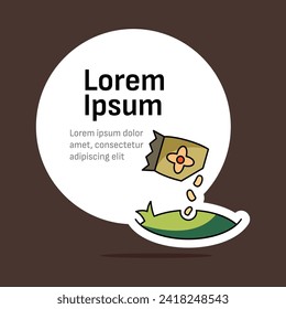 Seed card design. Template design