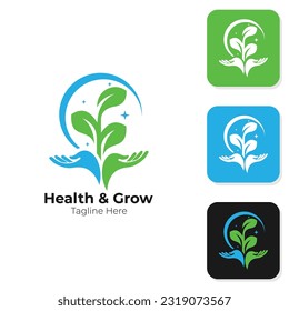 diseño de icono de logotipo de cuidado de semillas