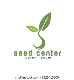 Samenzentrierlogo mit einfachem Design