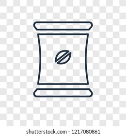 Seed concept vector linear icon isolated on transparent background, Seed concept transparency concept in outline style