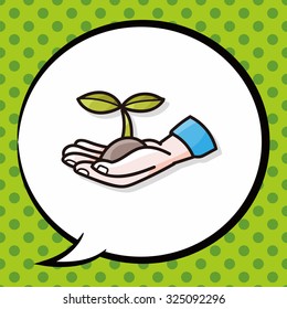 seed doodle, speech bubble