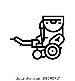 seed drill farmland machine line icon vector. seed drill farmland machine sign. isolated contour symbol black illustration