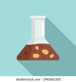 Seed farm flask icon. Flat illustration of seed farm flask vector icon for web design