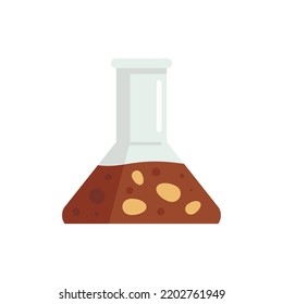 Seed farm flask icon. Flat illustration of seed farm flask vector icon isolated on white background