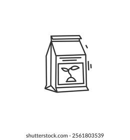 seed fertilizer bag icon illustration