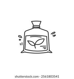 seed fertilizer bag icon illustration