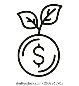 Seed Funding icon line vector illustration