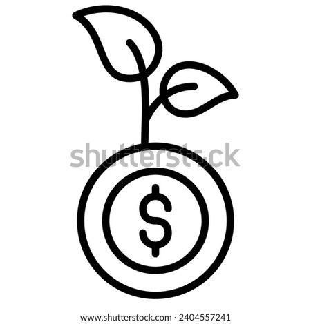 Seed Funding Icon line vector illustration