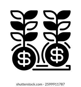 Seed Funding Line Icon, Outline Symbol for Startup Investment, Venture Capital, Business Financing, Entrepreneurial Growth, and Business Expansion. Vector Sign Icon