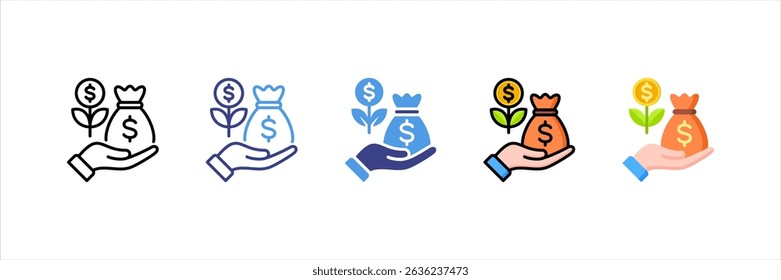 Seed Funding Multi Style Icon Set