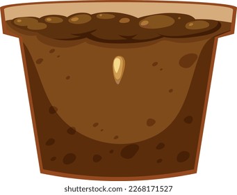 Seed germination process concept illustration