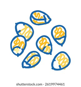 seed grain corn doodle icon sketch vector. seed grain corn sign. isolated symbol illustration