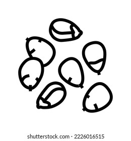 seed grain corn line icon vector. seed grain corn sign. isolated contour symbol black illustration