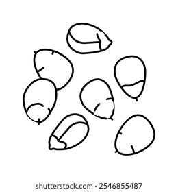 seed grain corn line icon vector. seed grain corn sign. isolated contour symbol black illustration