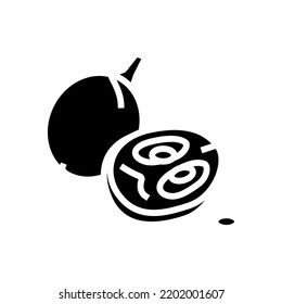 seed green grape glyph icon vector. seed green grape sign. isolated symbol illustration