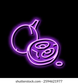 seed green grape neon light sign vector. seed green grape illustration