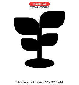 seed grow icon or logo isolated sign symbol vector illustration - high quality black style vector icons
