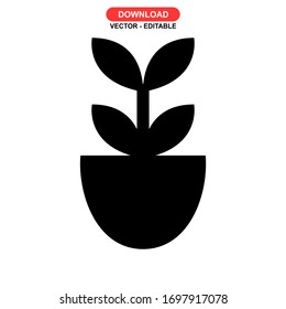 seed grow icon or logo isolated sign symbol vector illustration - high quality black style vector icons
