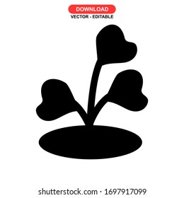 Samen wachsen Symbol oder Logo einzeln Symbol Vektorillustration Illustration - hochwertige Vektorsymbole im schwarzen Stil
