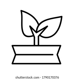 Seed Grow icon or logo isolated sign symbol vector illustration - high quality black style vector icons
