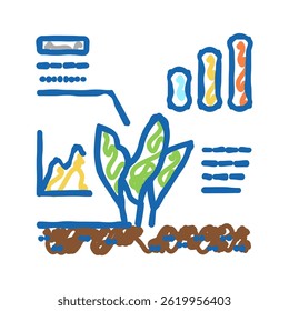 seed growing smart farm doodle icon sketch vector. seed growing smart farm sign. isolated symbol illustration