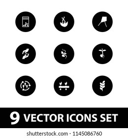 Seed icon. collection of 9 seed filled icons such as harvest, dandelion, sprout, plant. editable seed icons for web and mobile.
