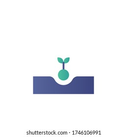 seed icon flat design vector color design. isolated on white background