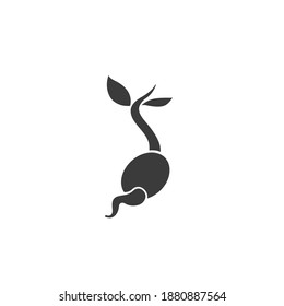 Seed icon of glyph style vector