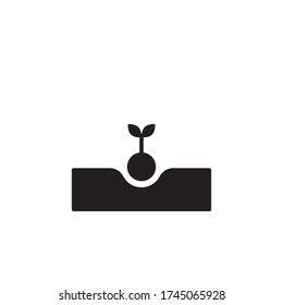 seed icon glyph vector. isolated on white background