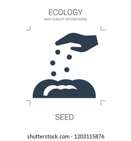 seed icon. high quality filled seed icon on white background. from ecology collection flat trendy vector seed symbol. use for web and mobile