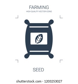 seed icon. high quality filled seed icon on white background. from farming collection flat trendy vector seed symbol. use for web and mobile
